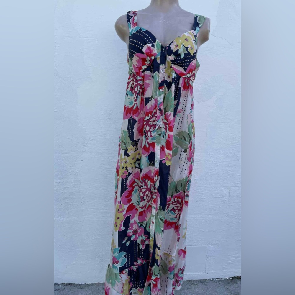 Johnny Was Multicolor Floral Maxi Dress - Picture 6 of 14